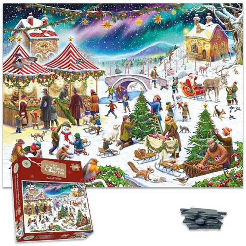 Christmas Village Fair 1000 Piece Puzzle - Non-book item image 1