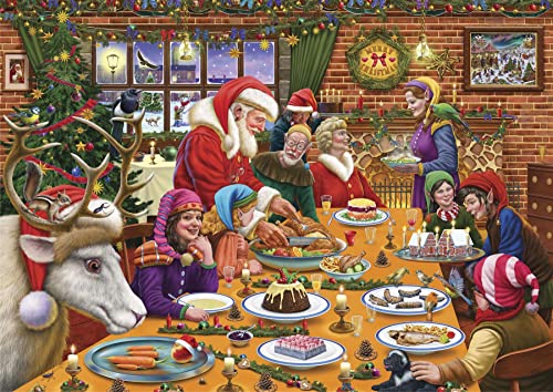 Christmas Dinner at Santa's Workshop 1000 Piece Puzzle - Non-book image 1