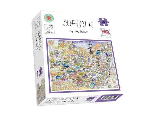 Map of Suffolk Jigsaw 1000 Piece Puzzle - Non-book item image 1
