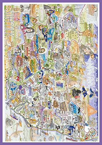 Map of Suffolk Jigsaw 1000 Piece Puzzle - Non-book item image 2