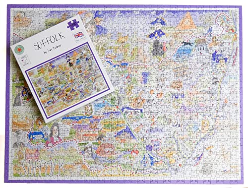 Map of Suffolk Jigsaw 1000 Piece Puzzle - Non-book item image 3