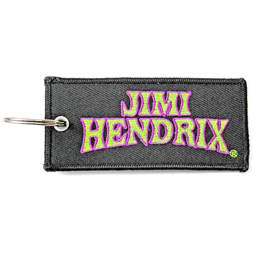 Jimi Hendrix - Keychain: Arched Logo (Double Sided Patch) - keyrings image 2