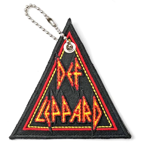 Def Leppard - Keychain: Tri-Logo (Double Sided Patch) - keyrings image 2