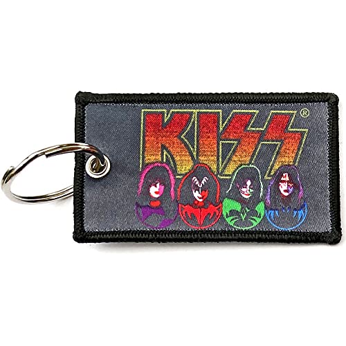 KISS - Keychain: Faces & Icons (Double Sided Patch) - keyrings image 2
