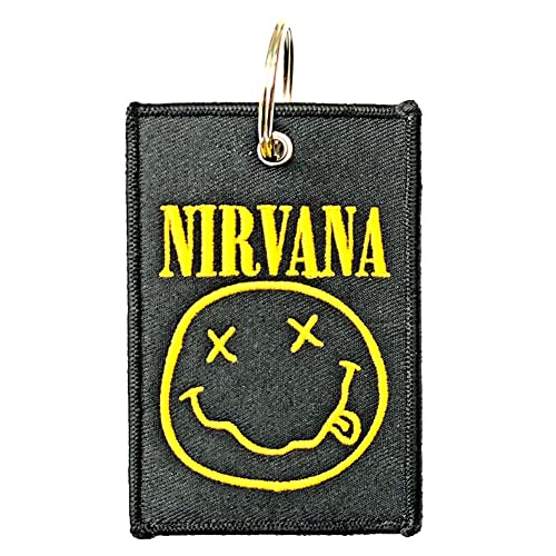 Nirvana - Keychain: Smiley (Double Sided Patch) - keyrings image 2