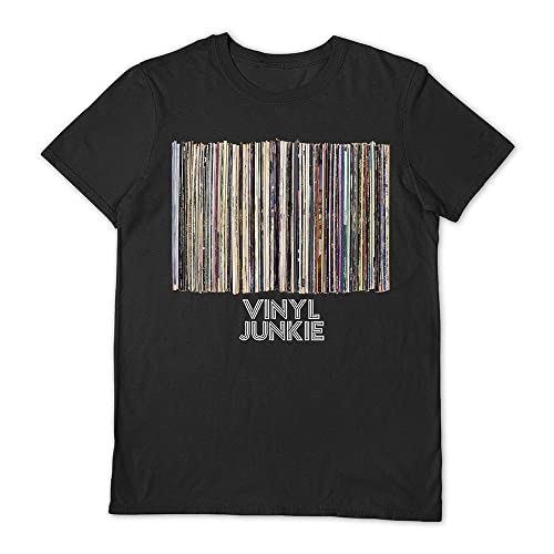 VINYL JUNKIE - Black Small T - tshirt - T Shirt - Size S image 1