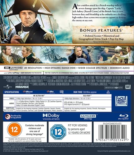 Master And Commander - Used Blu-ray 4K image 5