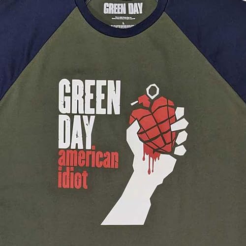 Green Day - tshirt - Unisex - Short Raglan Sleeves - American - Small image 2