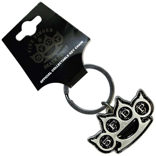 Five Finger Death Pu - Keychain: - keyrings - Knuckles Cut- - One Size image 1