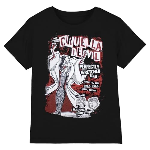 101 Dalmatians - tshirt - Unisex - Short Sleeves - Cruella Tou - Large