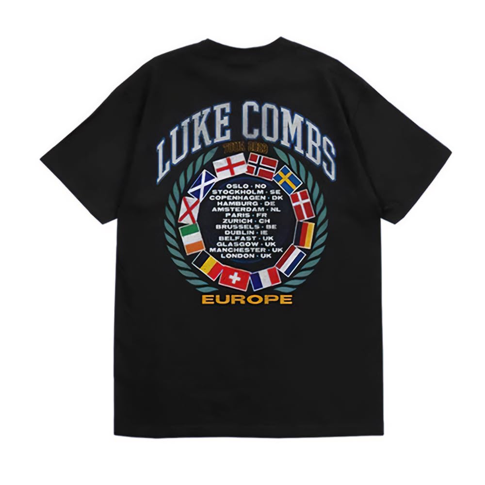 Luke Combs - tshirt - Unisex - Short Sleeves - Tour '23 Flag - Small image 2