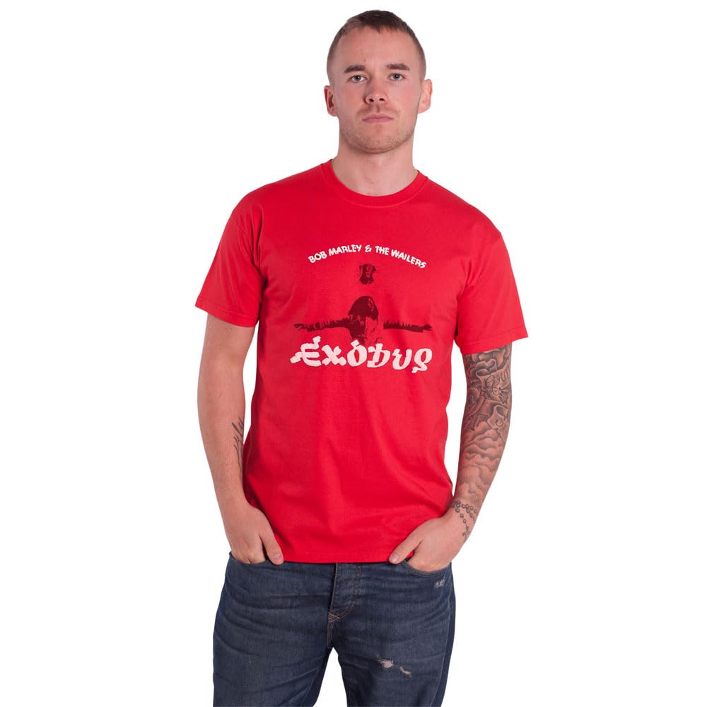 Bob Marley - Patch - Unisex - Short Sleeves - Exodus Arms Outs - Large image 1