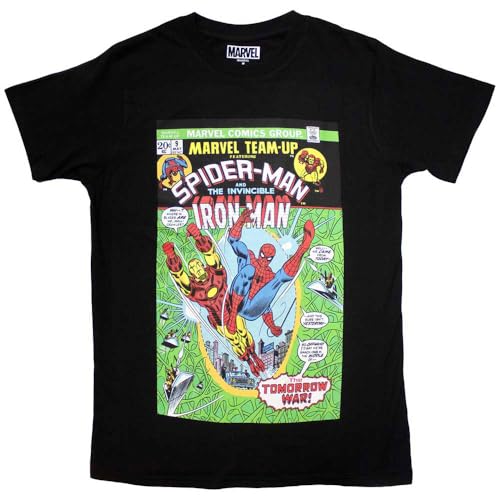 Comics - tshirt - Unisex - Short Sleeves - Spiderman & Iron  - X-Large