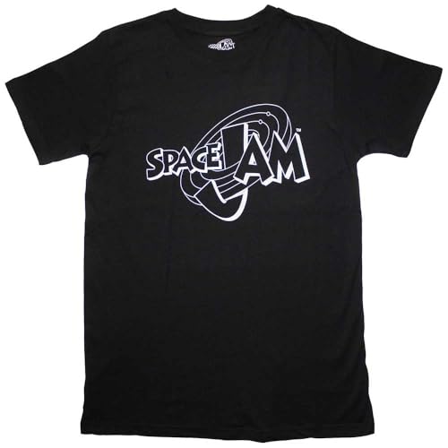 Space Jam - tshirt - Unisex - Short Sleeves - Retro B&W Logo - X-Large
