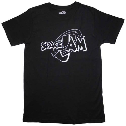 Space Jam - tshirt - Unisex - Short Sleeves - Retro B&W Log - XX-Large
