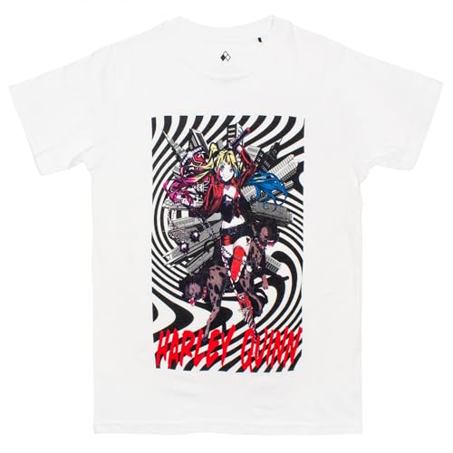 s - tshirt - Unisex - Short Sleeves - Harley Quinn Spiral - Large