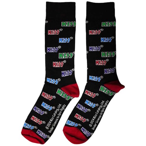 KISS - Socks - Unisex - Coloured Logos Pattern - UK Size 6 - 11 image 2
