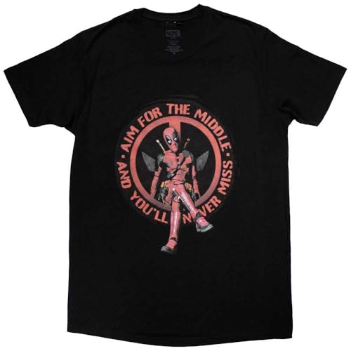 Comics - tshirt - Unisex - Short Sleeves - Deadpool Aim Mid - 2X-Large