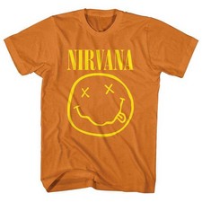 Nirvana - tshirt - Kids - Short Sleeves - Yellow Happy Fa - 9-10 Years image 1