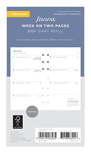 Filofax Personal Minimal week on two pages 2024 diary - Non-book item image 1