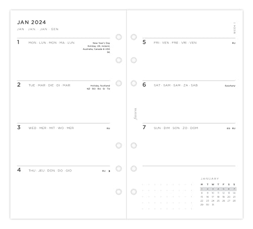 Filofax Personal Minimal week on two pages 2024 diary - Non-book item image 2
