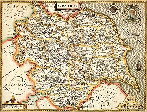 Yorkshire Historical 1610 Map 1000 Piece Puzzle - Non-book item image 1