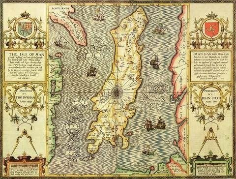 Isle of Man Historical 1610 Map 1000 Piece Puzzle - Non-book item image 1
