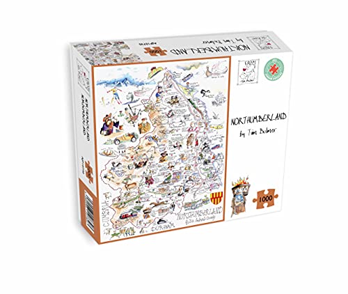 Map of Northumberland Jigsaw 1000 Piece Puzzle - Non-book item image 2