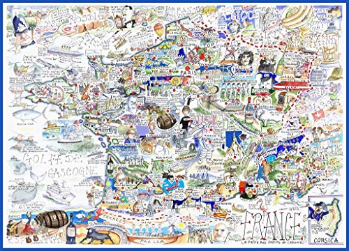 Map of France Jigsaw 1000 Piece Puzzle - Non-book item image 1