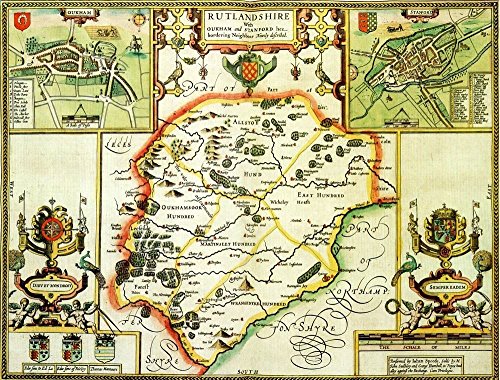 Rutland Historical 1610 Map 1000 Piece Puzzle - Non-book item image 1