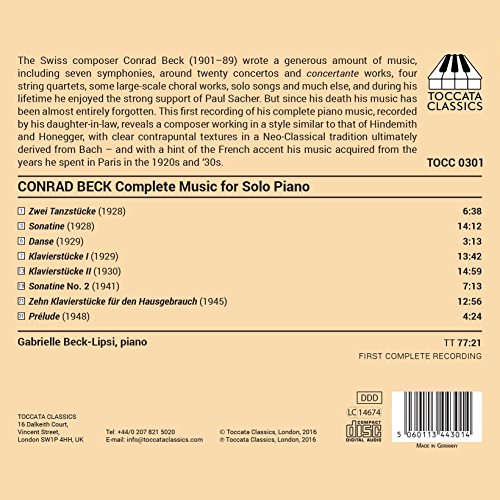 GABRIELLE BECK-LIPSI - BECK:COMPLETE PIANO - CD image 2
