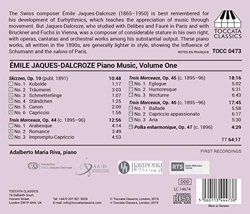 Émile Jaques-Dalcro - : Piano Music - CD image 2
