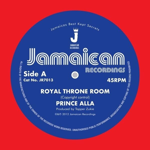 PRINCE ALLA - ROYAL THRONE ROOM / HAIL RASTA - Vinyl Record 7 image 1