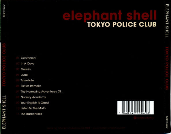TOKYO POLICE CLUB - ELEPHANT SHELL - CD ALBUM image 3