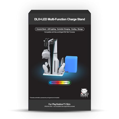 None Branded - Ps5 Dlx Led Charging Stnd Slim - Playstation 5 image 1