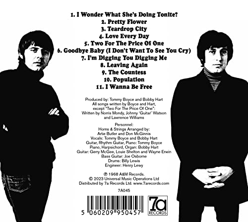 BOYCE & HART - I Wonder What Shes Doing Tonight - CD image 2