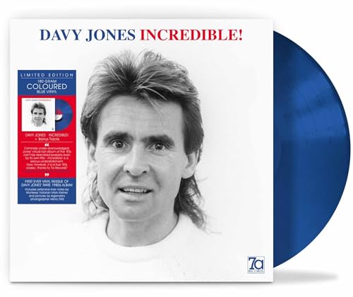 DAVY JONES - Incredible! (Blue Vinyl) - Vinyl Record image 1