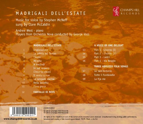 MCCALDIN:WEST:ORCH N - MCNEFF:MADRIGALI DELL'ESTATE - CD image 2