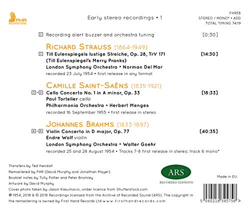 Paul Tortelier - R. Strauss: Till Eulenspigel/Saint-Saens: Cello Concert image 2