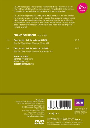 Schubert: Piano Trios (Beaux Arts Trio) - DVD image 2