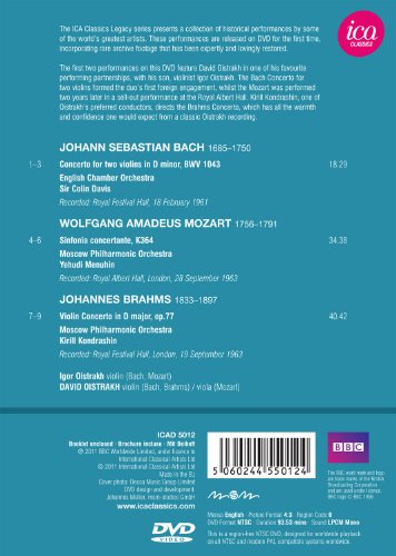 DAVID OISTRAKH - BACH CONCERTO FOR 2 VIOLINS - - DVD image 2