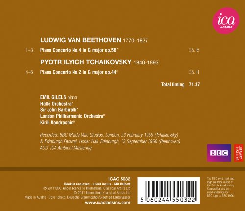Ludwig van Beethoven - Beethoven: Piano Concerto No. 4/Tchaikovsky: Pian image 2
