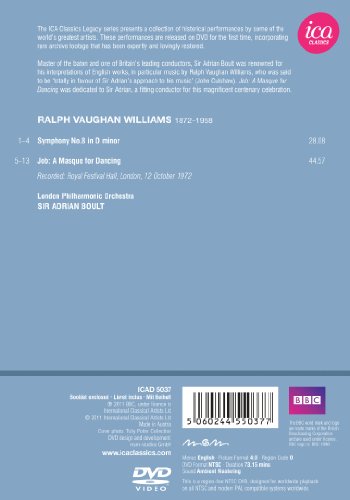 Sir Adrian Boult: Vaughan Williams Symp. No.8/Job - A Masque... - DVD image 2