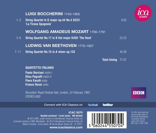 Luigi Boccherini - Boccherini: String Quartet Op. 44 No. 4/... - CD image 2