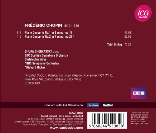Frederic Chopin - Chopin: Piano Concerto No. 1/Piano Concerto No. 2 - CD image 2