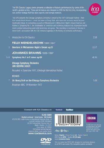 Sir Georg Solti: Mendelssohn/Brahms - DVD image 2