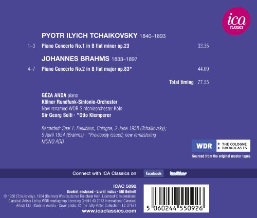 Pyotr Ilyich Tchaiko - Tchaikovsky: Piano Concerto No. 1/Brahms: Piano C image 2