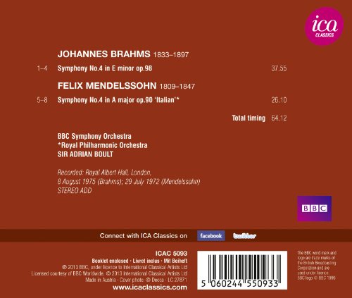 SIR ADRIAN BOULT - BRAHMS:SYM NO. 4 - CD image 2