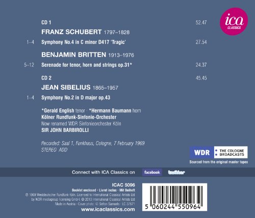 Franz Schubert - Schubert: Symphony No. 4 Tragic/... - CD image 2