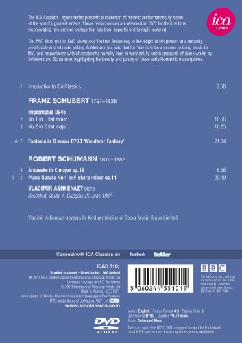 Vladimir Ashkenazy: Schubert/Schumann - DVD image 2